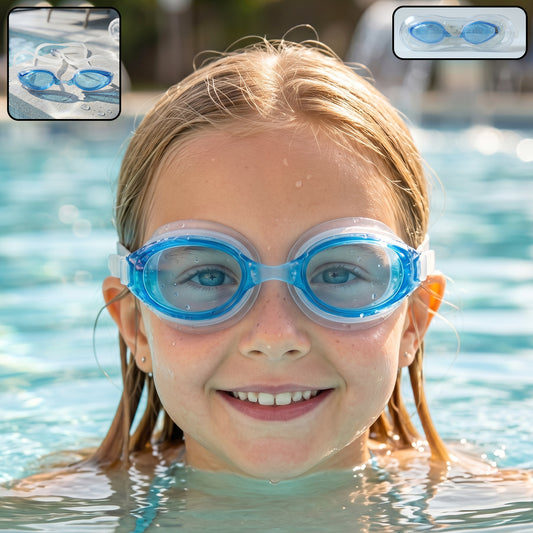 Kids Comfortable Fit Swimming Goggles With Clear Vision And Adjustable Strap 1 Pc