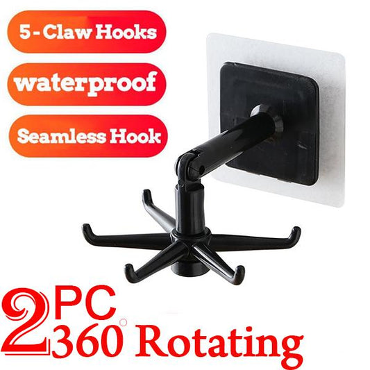 4650 360 Rotatable Hooks For Hanging (Pack Of 2) (Brown Box)