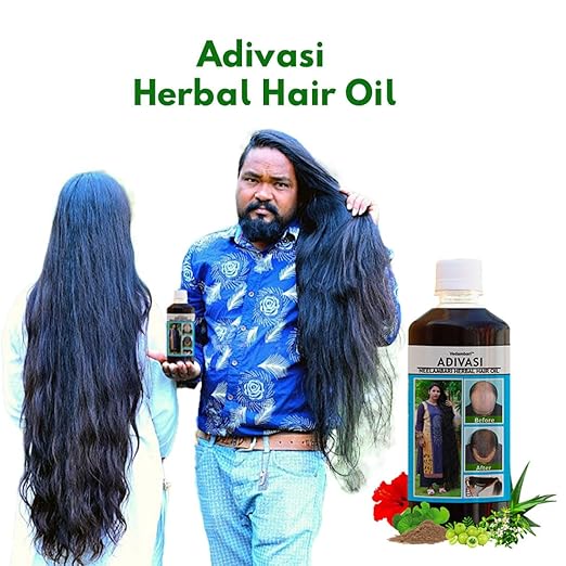 Two bottles of Drpshippr Adivasi Neelgiri Herbal Hair Oil, 100ml each, in a pack of 2, for natural hair care and scalp health.