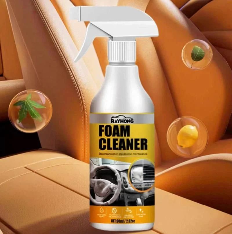 18051 glass cleaner in a 60 ml spray bottle, multi-purpose foam cleaner for windows and glass surfaces, clear and foamy texture.