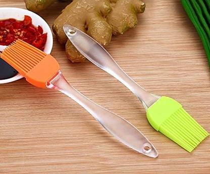 Ilicone Spatula And Pastry Brush for Cake Mixer, Decorating, Cooking, Baking And glazing(Multicolour, Standard Size)