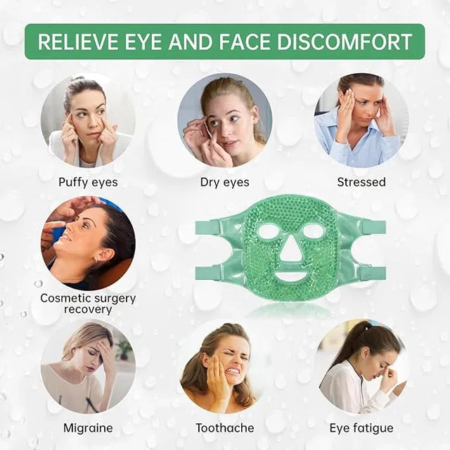 Cold face eye mask by 19384, ice pack for reducing puffiness and dark circles around the eyes.