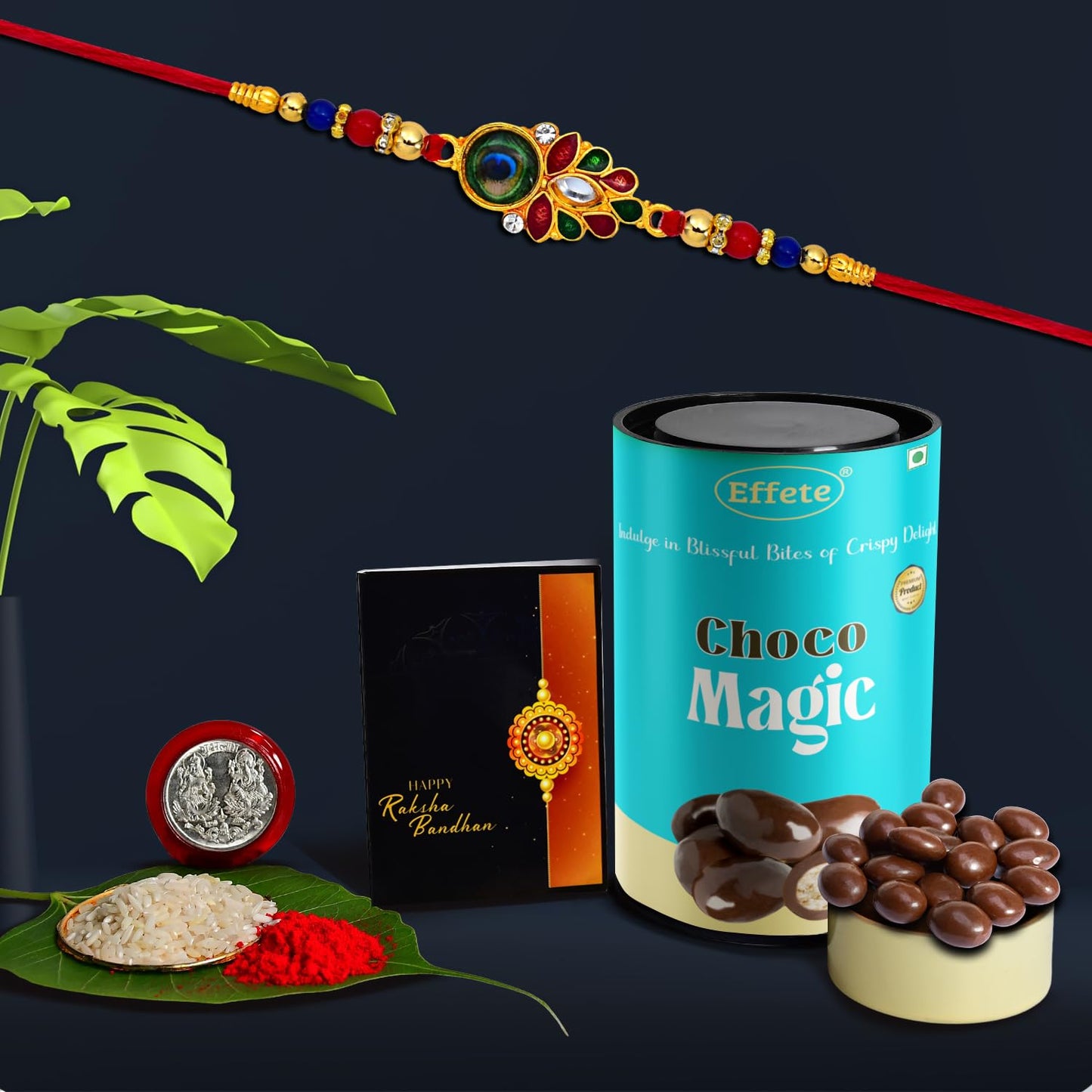 (K1_319_cm) Rakhi Combo Chocolate Magic Rakhi Chocolate For Brother Fancy Rakhis For Men Stylish Rakhi With Gift Rakhi Combo Set Of 1 Chocolate