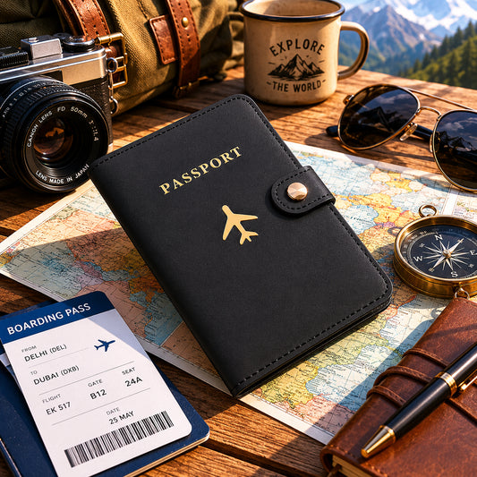 Mix Travel Passport Holder Wallet Document Organizer Cover Case (1 Pc)