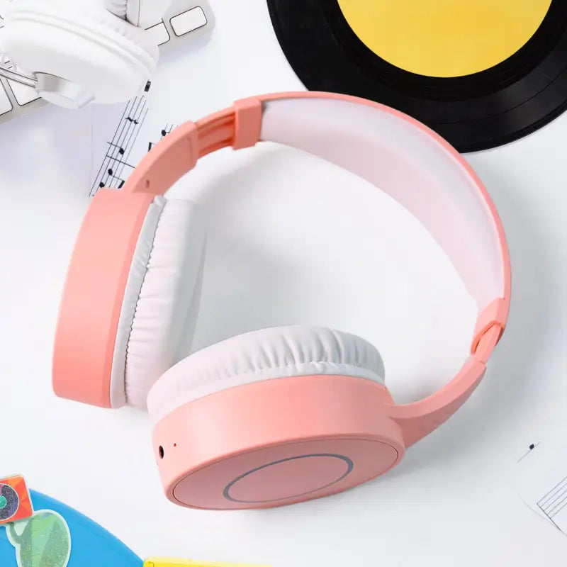 wireless over-ear bluetooth headphones with soft cushioned earmuffs foldable stereo headset with built-in mic, - Foldable Design, Cable Management Clips, Compact Mini Size