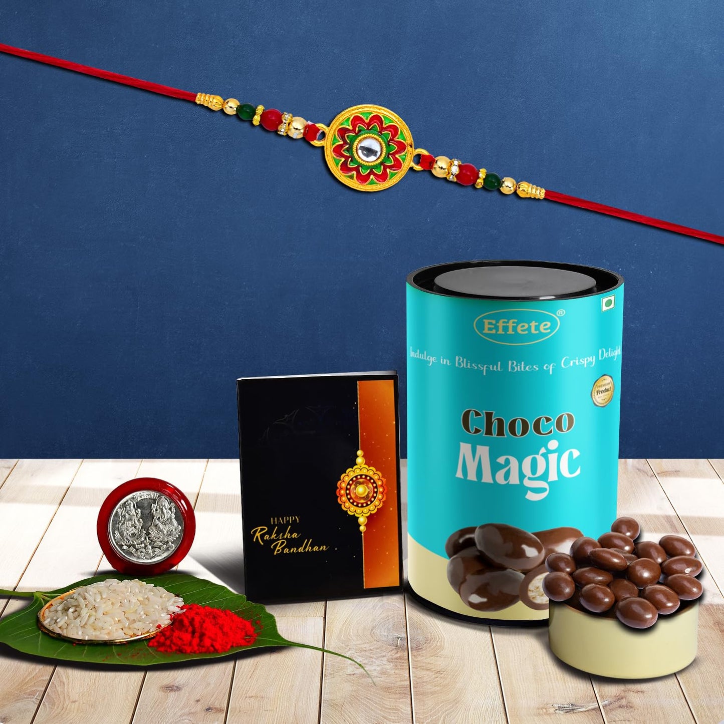 (K1_513_cm) Rakhi Combo With Chocolate Magic Rakhi Chocolate For Brother Fancy Rakhis For Men Stylish Rakhi With Gift Rakhi Combo Set Of 1 Chocolate