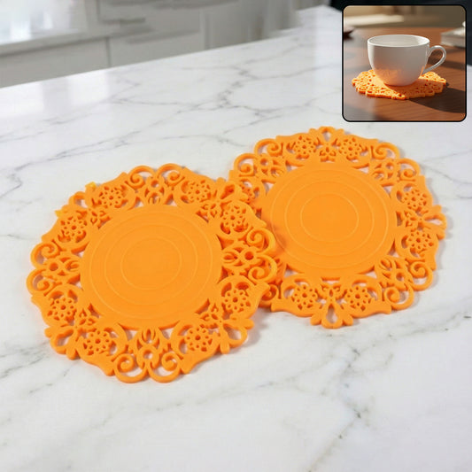 Heat-resistant Decorative Hot Mat Cup Coaster Set (10 Cm 2 Pc Set)