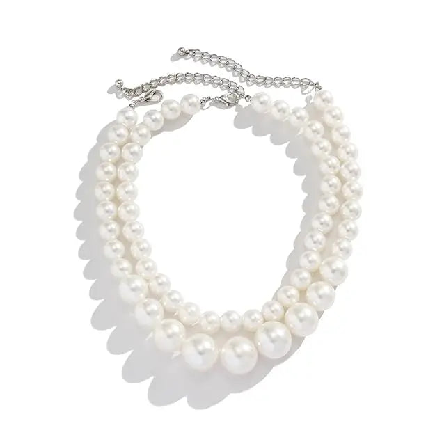 Latest Design Artificial Pearl Mala 2 Layer with Earring – Imitation Jewellery Set