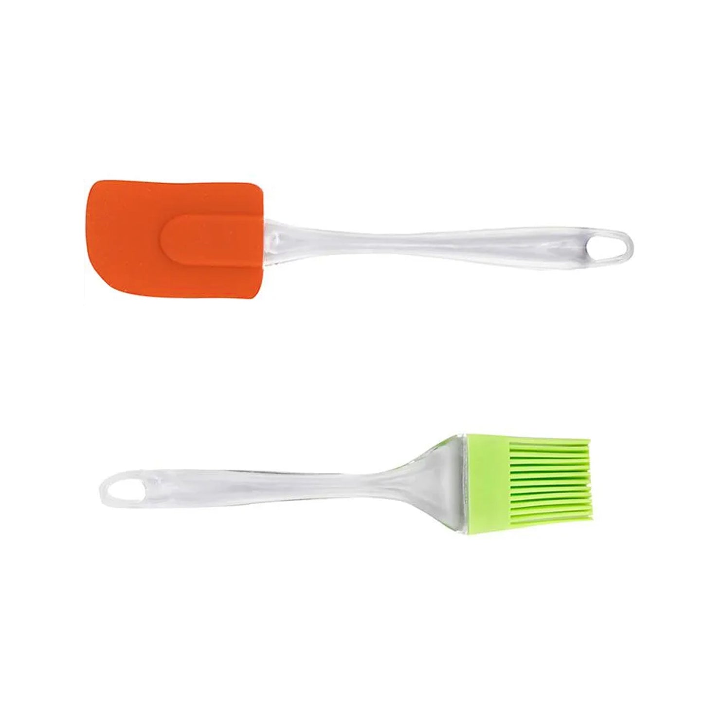 2825 2 In 1 Combo Of Big Brush Spatula Set For Pastry Cake Mixer Decorating Cooking Baking Grilling Tandoor Bakeware Combo Kitchen Tool Set