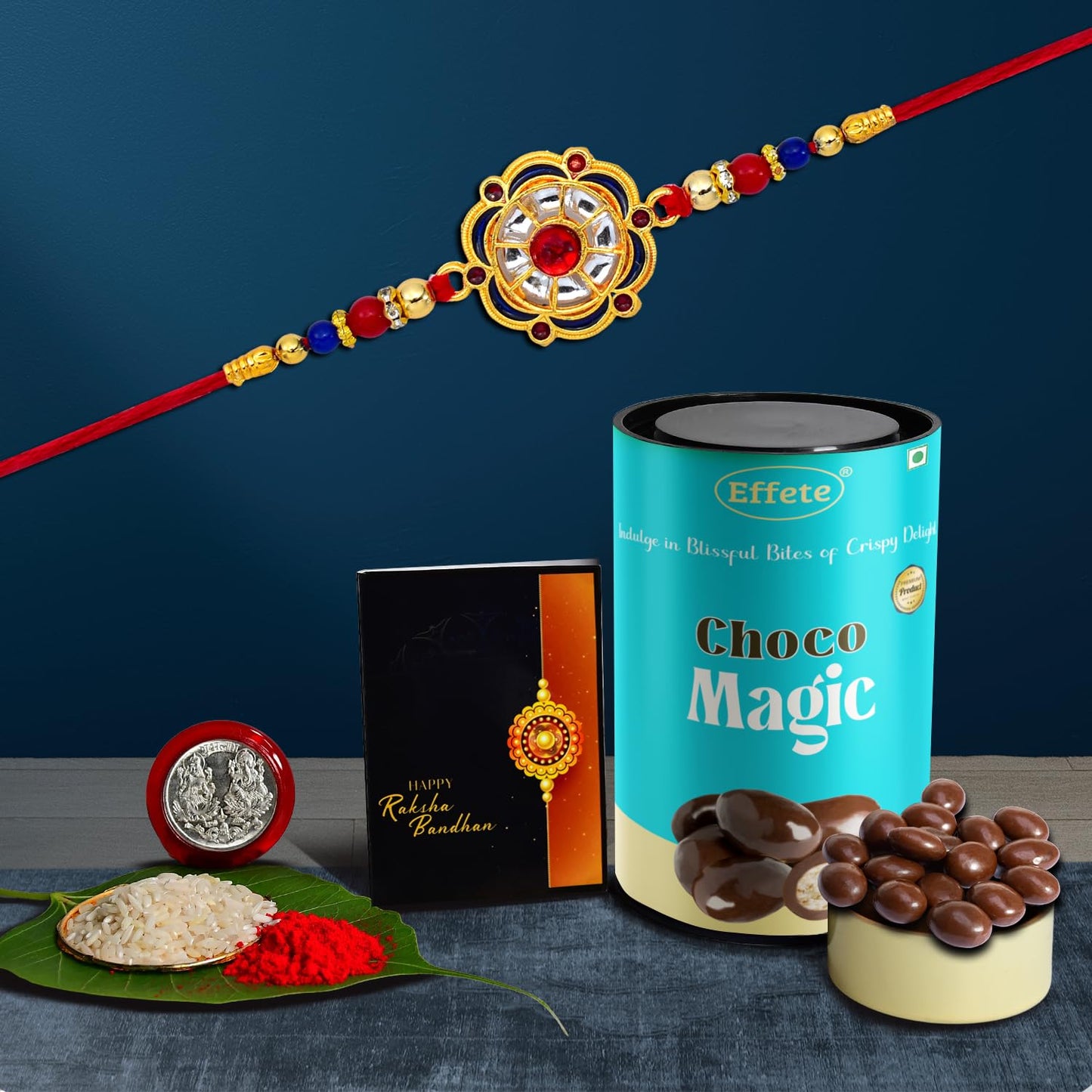 Rakhi (K1_299_cm) Chocolate Magic Rakhi Chocolate For Brother Rakhi With Chocolate Rakhi With Gift Rakhi Combo Set Of 1 Rakhi Chocolate