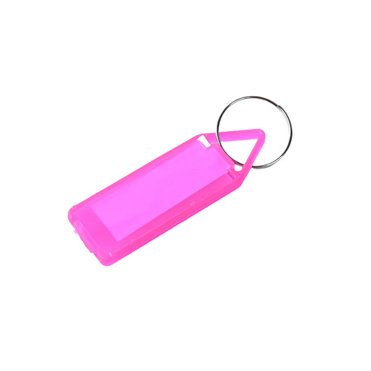 Wukusy office keychain tag label attached to keys, decorative accessory for organizing and personalizing keys and keychains.