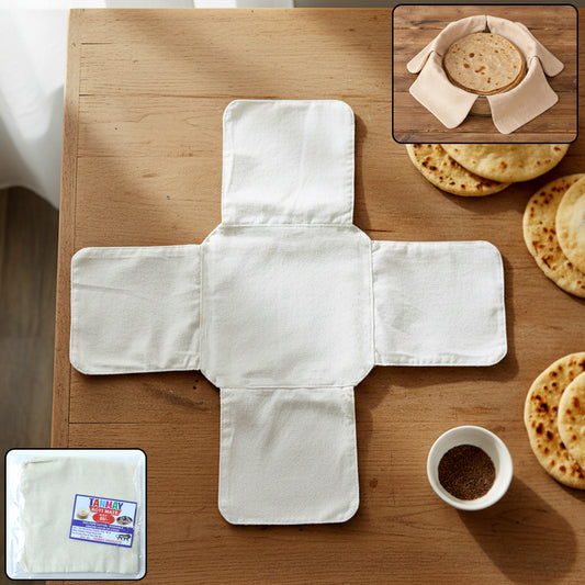 Pure Cotton Roti Mate Cloth Round Roti Cover (51 51 Cm 1 Pc)