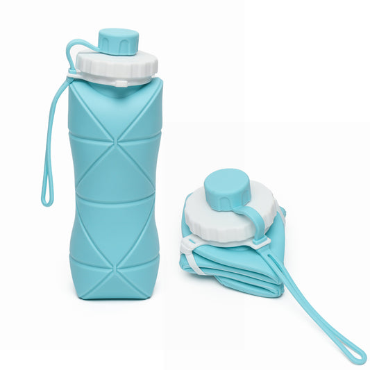 600ml Collapsible Silicone Water Bottle For Travel Sports Gym Office (1 Pc)