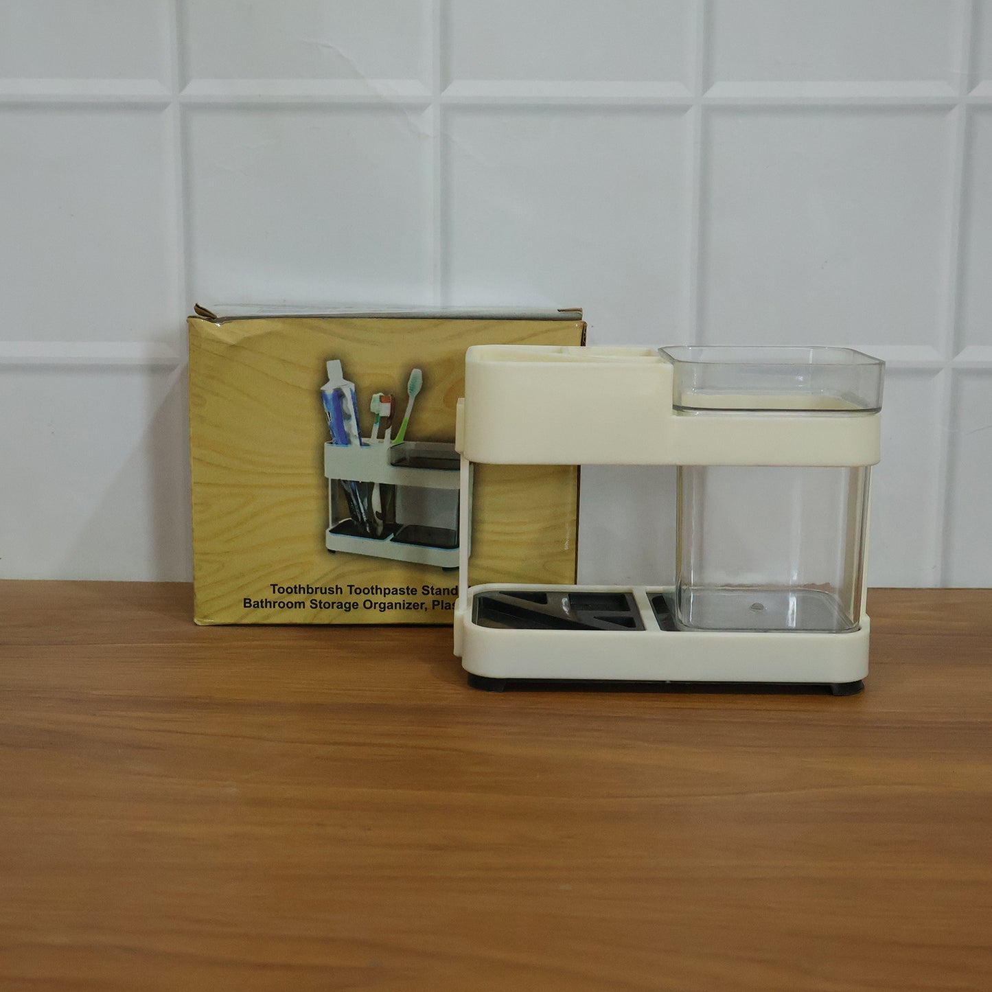 Multipurpose Toothbrush Toothpaste Stand Holder (1 Set)