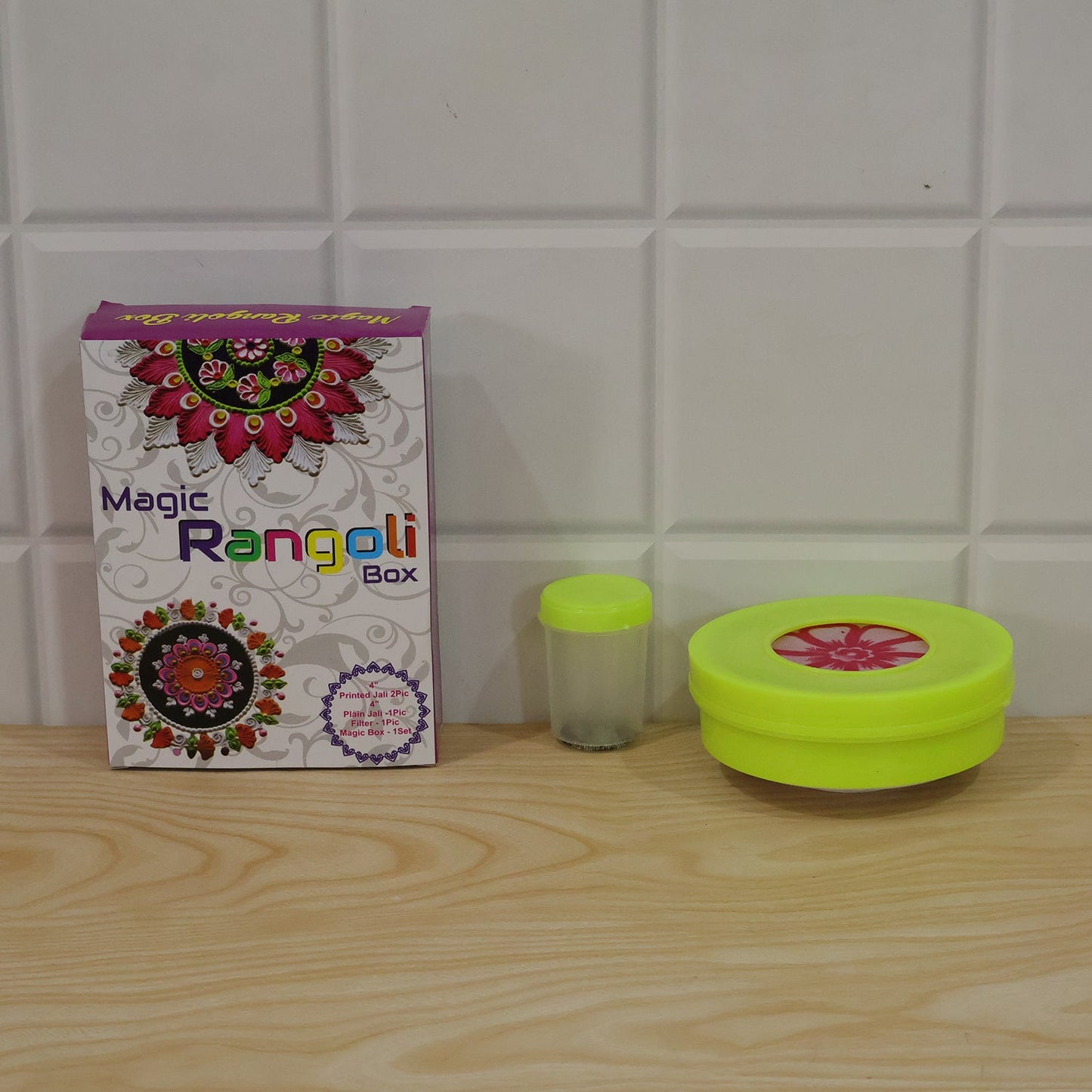 Magic Rangoli Maker Set With Stencils For Festival And Home Decoration (1 Set)