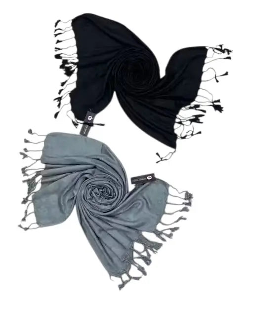 Pack of 2 Self Design Stoles – Viscose Rayon Soft Wraps