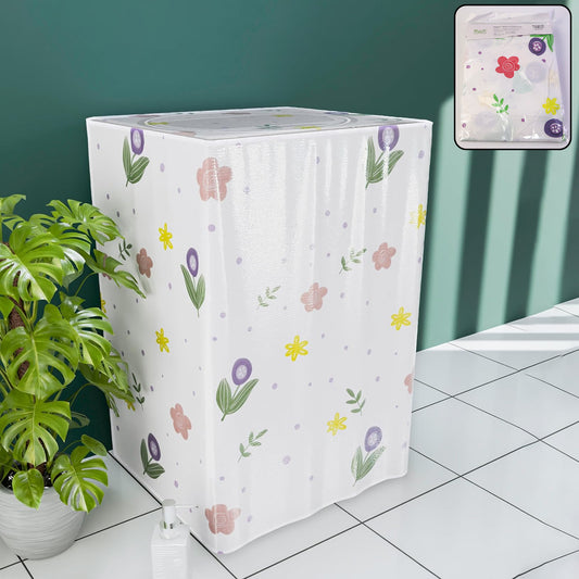 Printed Protective Washing Machine Cover For Top Load (55 58 87 Cm)