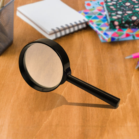 Wukusy 50mm double-sided glass magnifying lens, office reading aid, break-proof, eye-protecting magnifying glass for detailed viewing