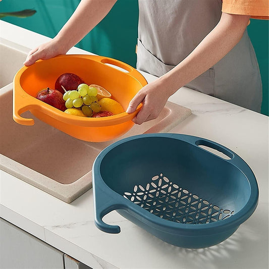 Kitchen Sink Drain Basket Strainer Colander For Fruits Vegetable Washing (1 Pc)