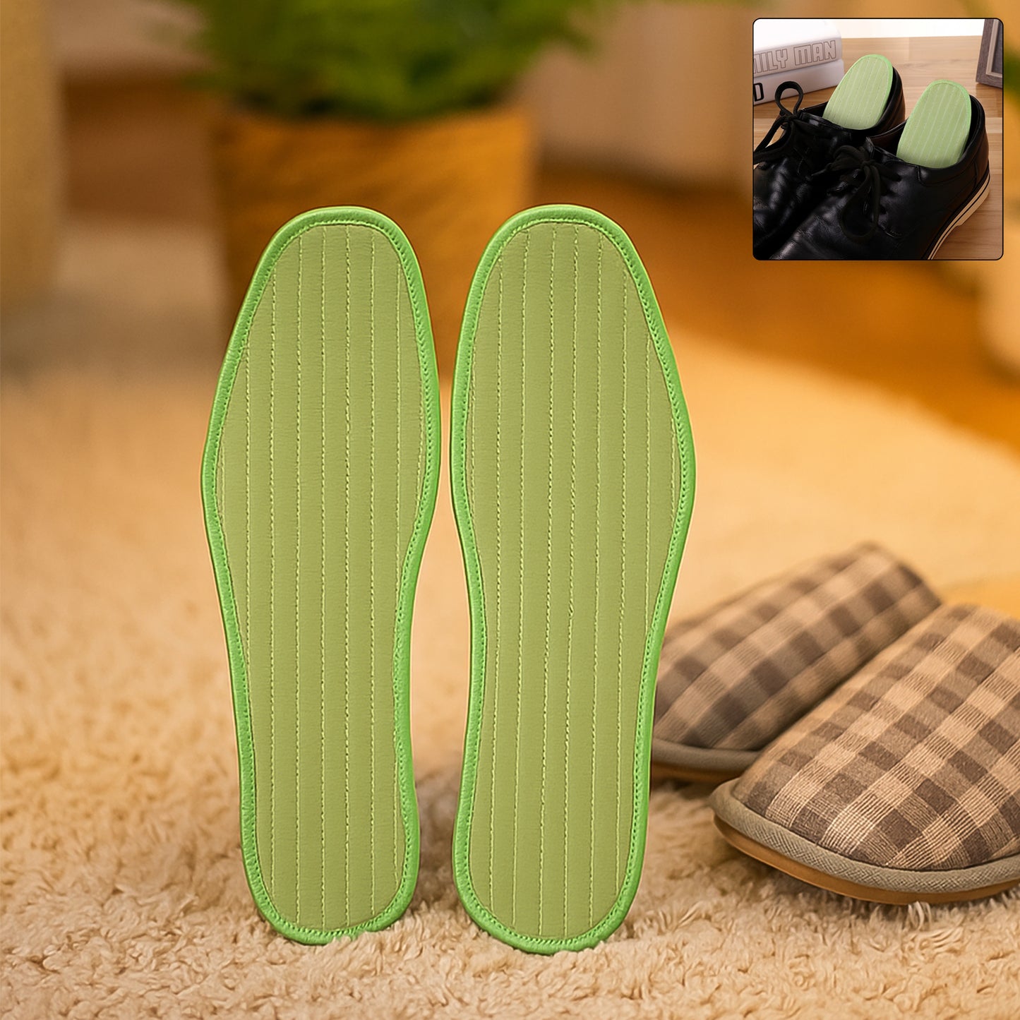 Premium Comfort Shoe Insoles For Daily Foot Support Size 44 (1 Pair Mix Design)