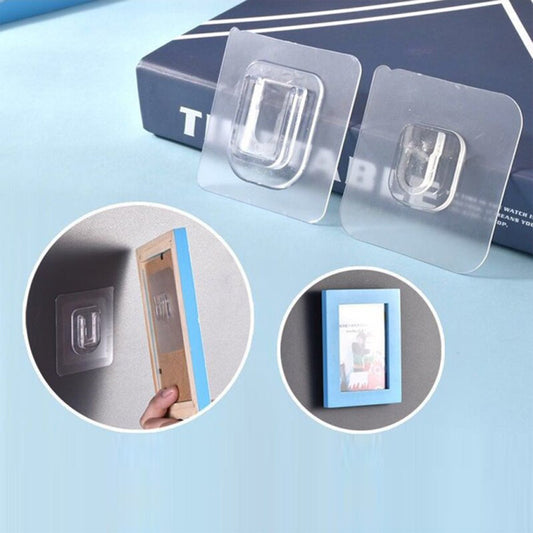 Wukusy 7432 self-adhesive transparent female magic sticker for home improvement, shown applied on a surface.