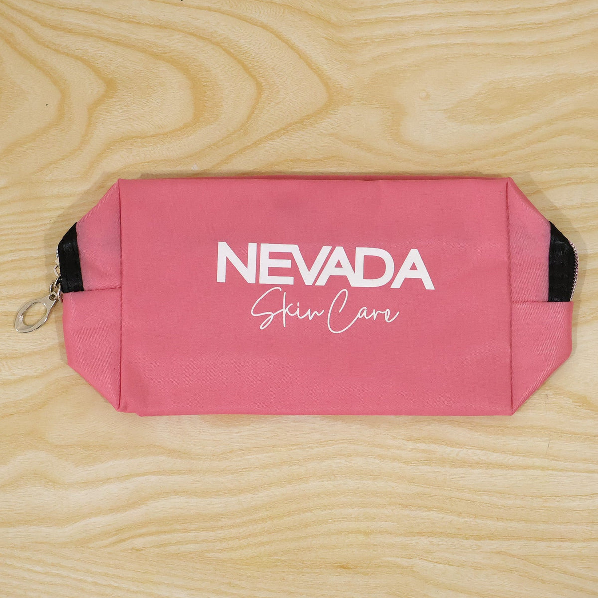 Wukusy cosmetic pouch with zipper closure and detachable wrist strap, 23x10.7 cm, stylish and portable for makeup and accessories.