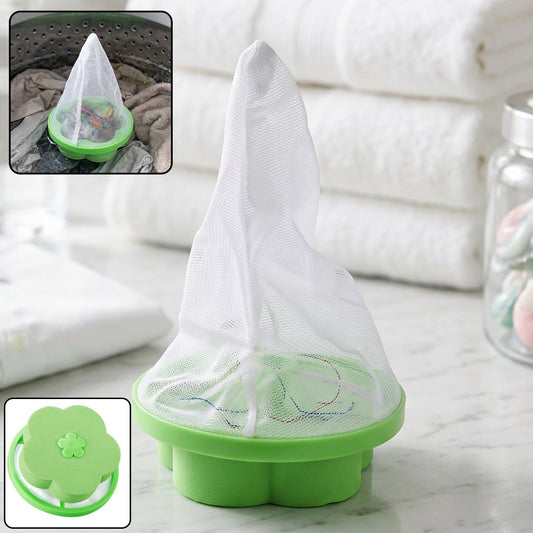 Washing Machine Floating Hair Lint Catcher Reusable Mesh Flower Filter