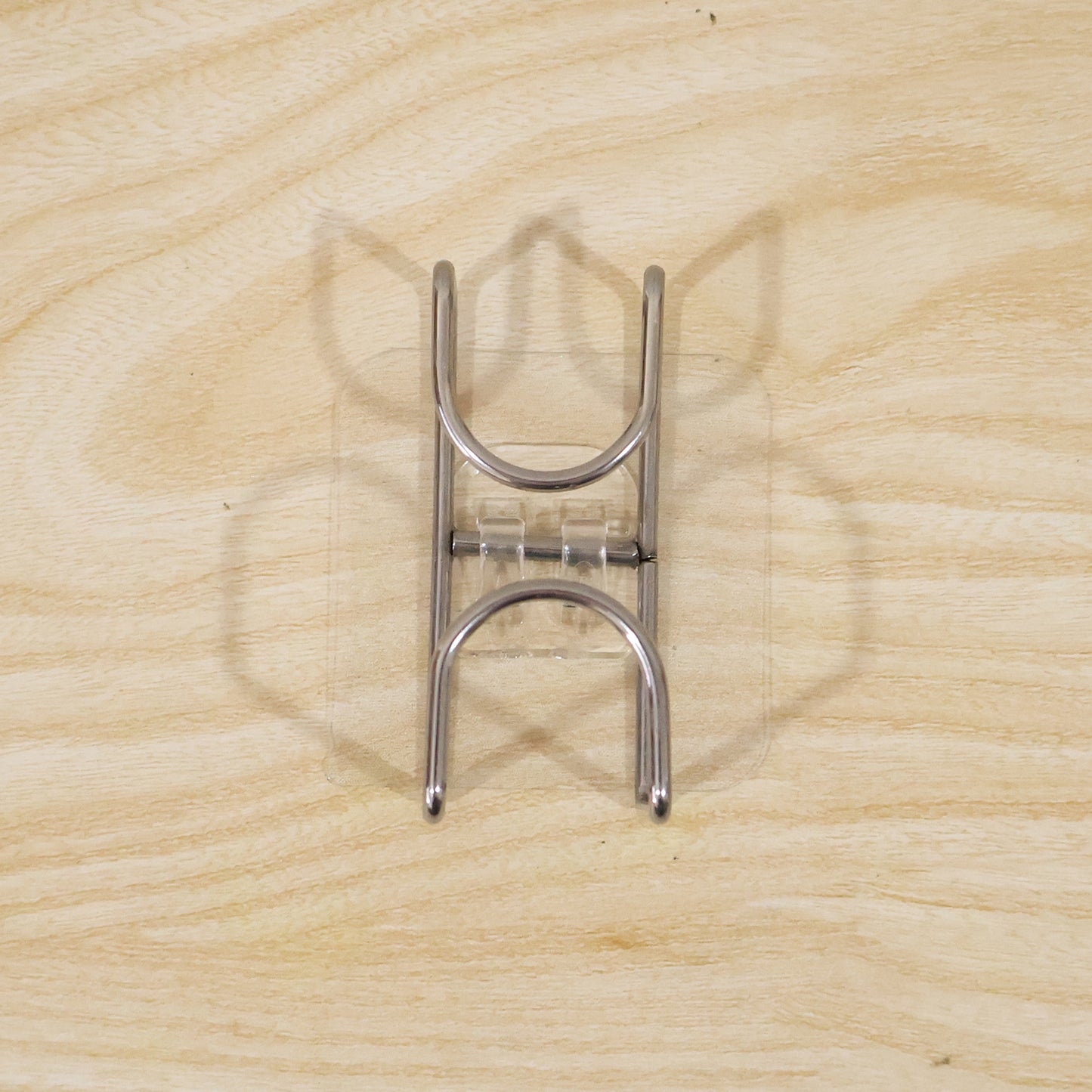Transparent Double Loop Adhesive Wall Holder Hook (1 Pc)