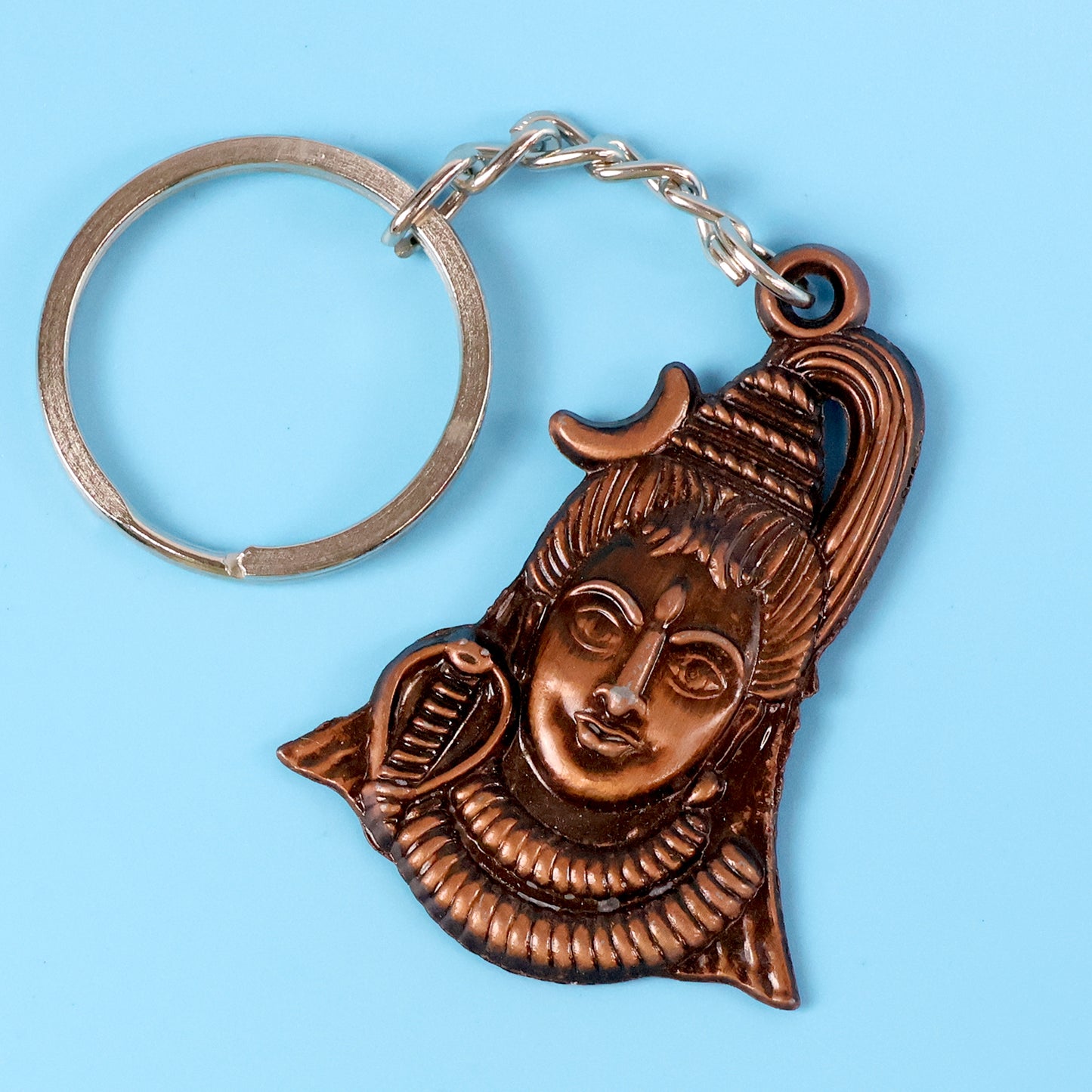 Lord Shiva Adiyogi Metal Keychain Set (2 Pc Mix Design