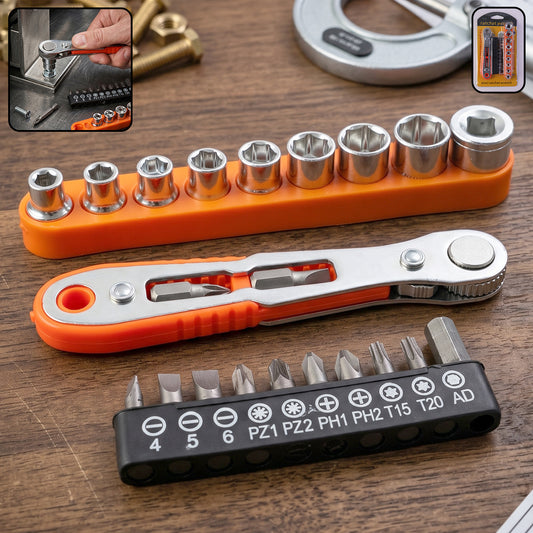 Mini Ratchet Wrench Compact Versatile Repair Tool Kit
