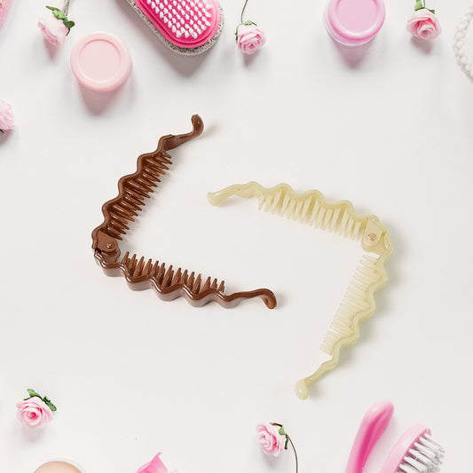 Wukusy plastic hair claw clip in mixed colors, strong and durable for securing hair comfortably