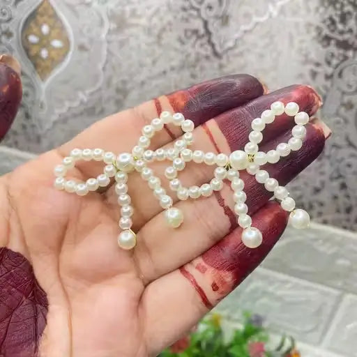 Pearl Knot Bow Dangle Earrings – Fashion Jewellery
