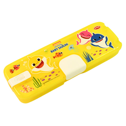 Plastic Pencil Box With Led Light Cartoon Print (1 Pc)