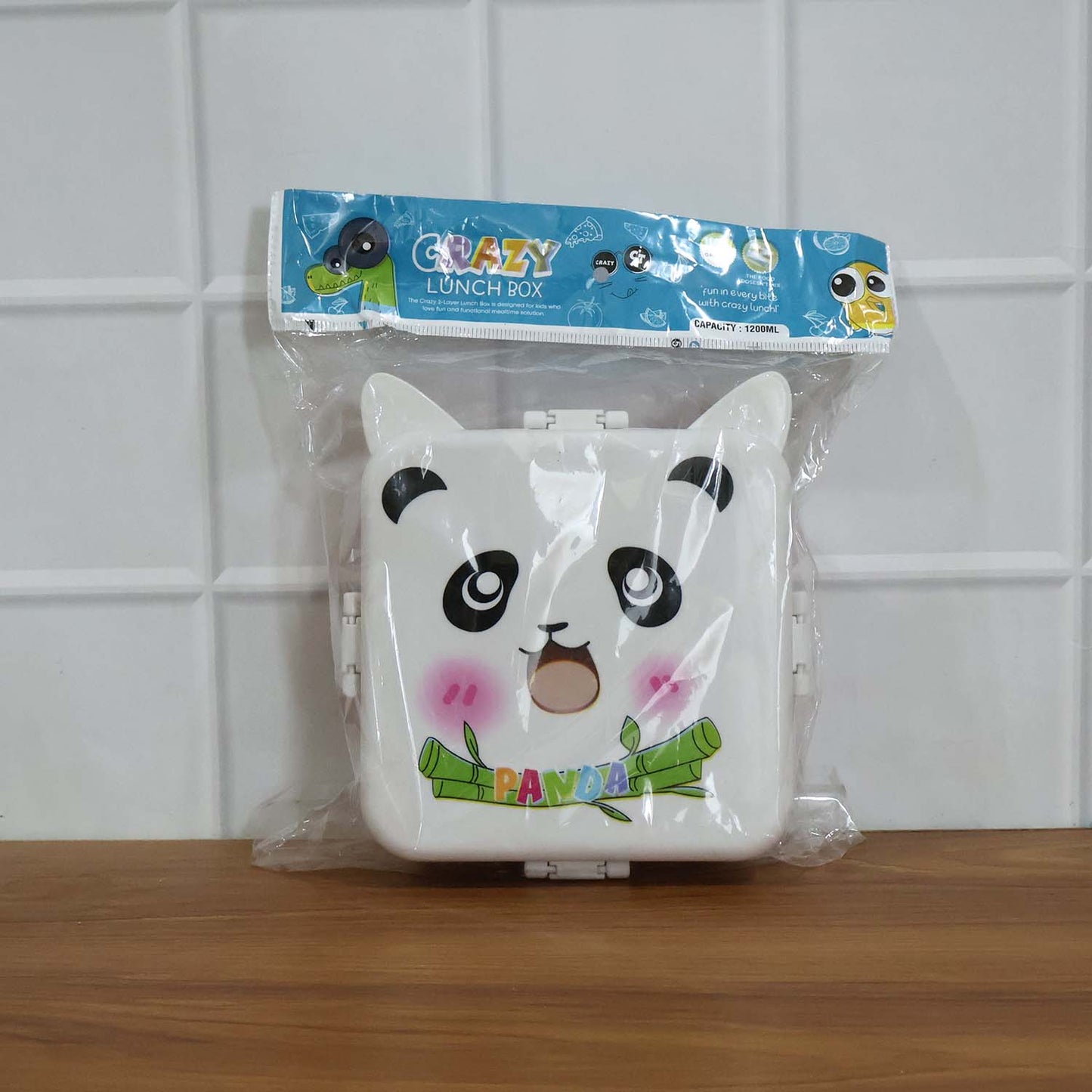 Panda Design Kids Lunch Box With Separate Compartments (1set)