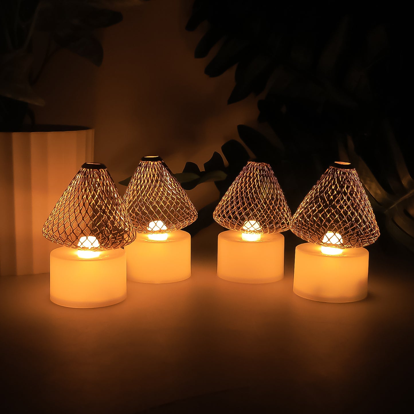 Premium Led Flameless Candle Lights (4 Pc Set)