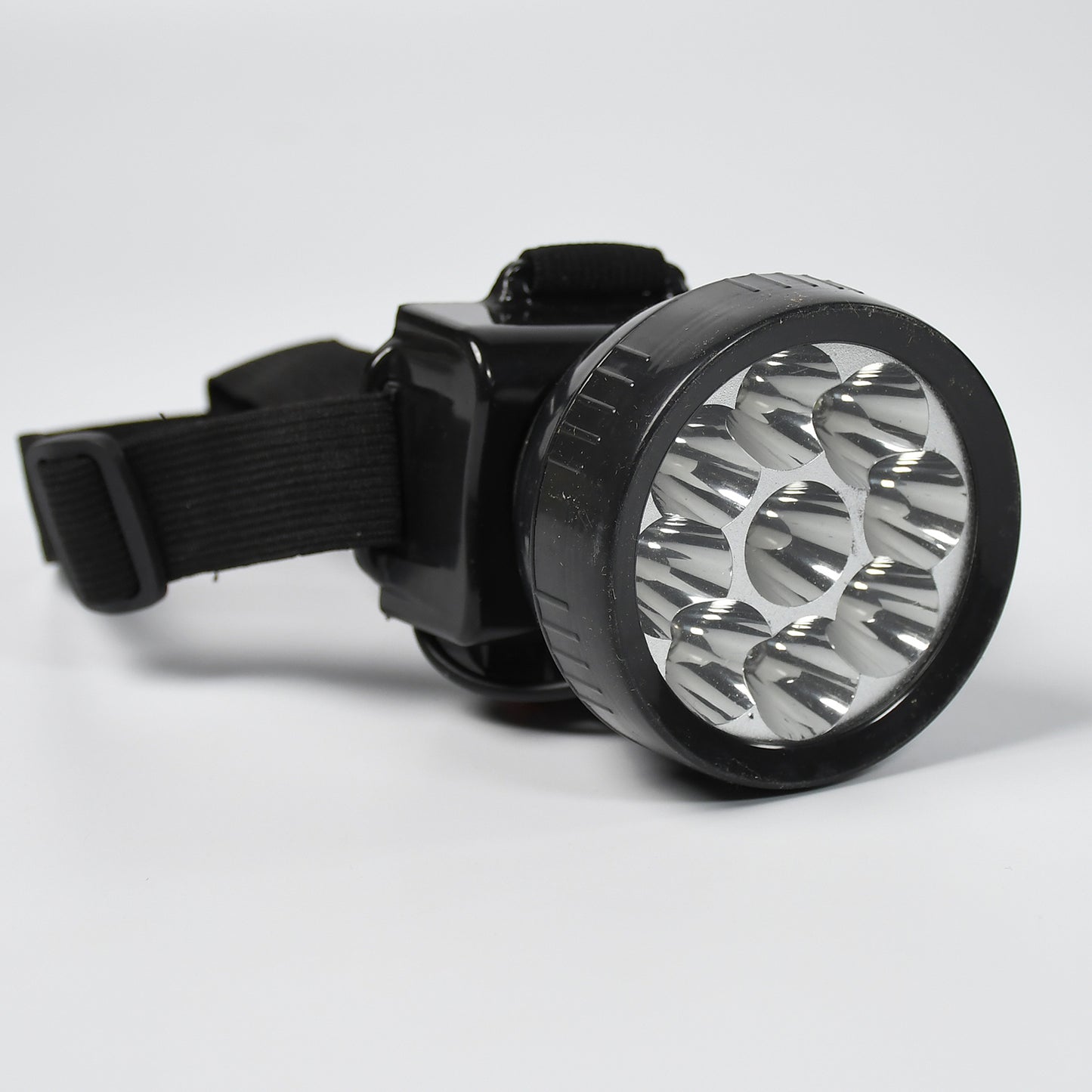 Wukusy 7520 headlamp with 9 LED lights, rechargeable, adjustable strap, ideal for farming, fishing, camping, hiking, and cycling.
