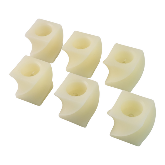 Set Of 6 Led Flameless Decorative Candles Square Shape Tealight Lamps