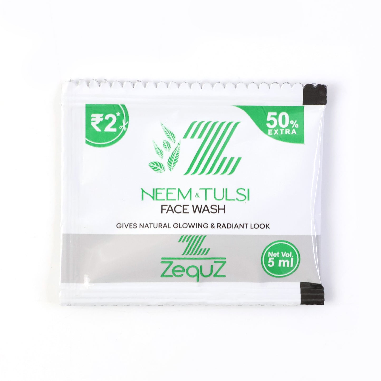 Zequz Neem Tulsi Herbal Face Wash Sachet (5 Ml 1 Pc)