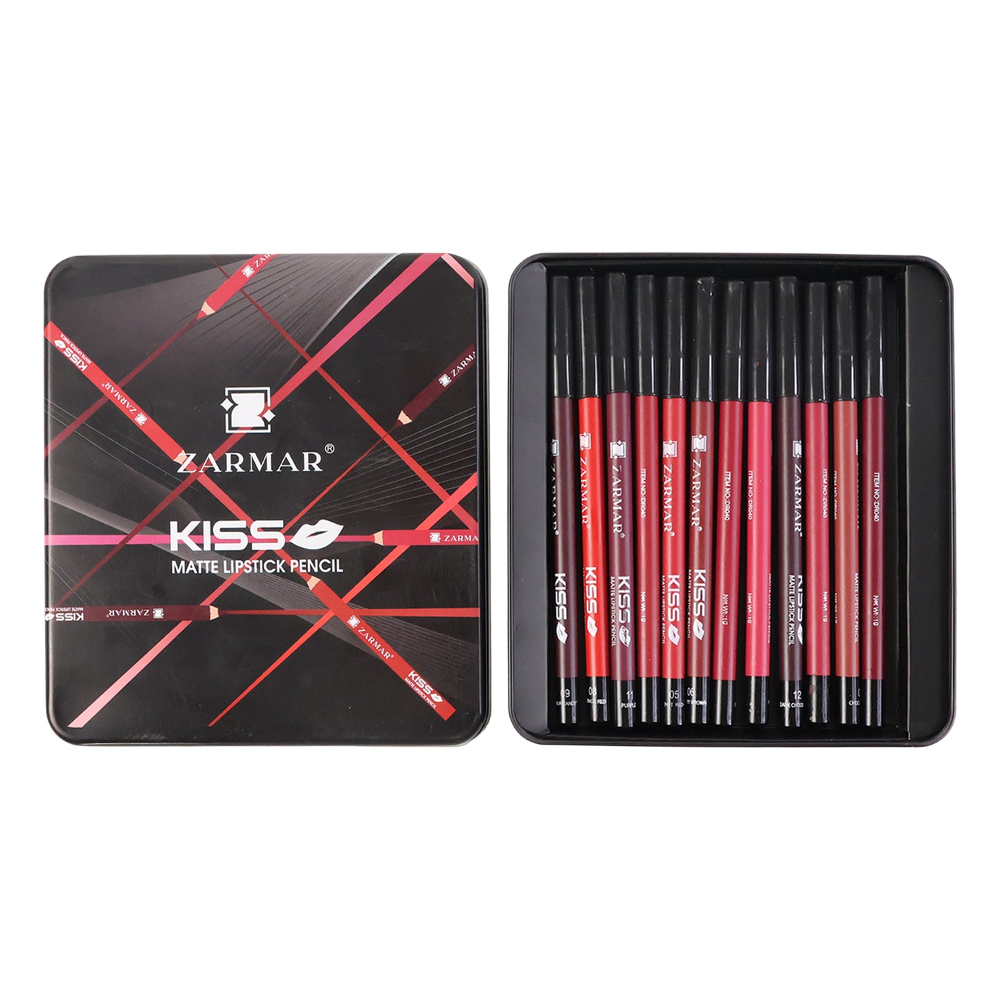 Matte Lipstick Pencil (Set Of 12 Pc)