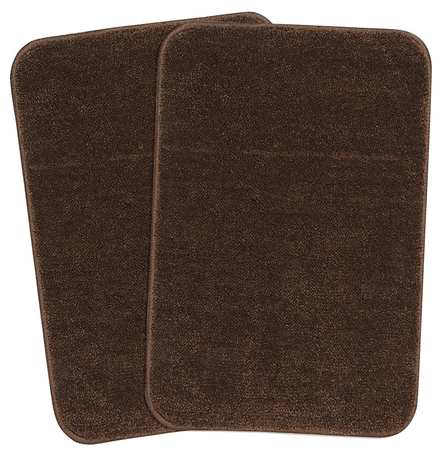 Seasons Solid Modern Rectangular Bathmat, Brown