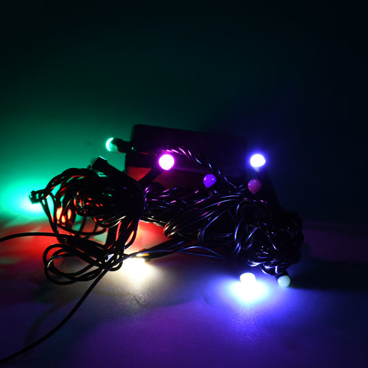 8346 3mtr Home Decoration Diwali Wedding Led Christmas String Light Indoor And Outdoor Light Festival Decoration Led String Light Multi-color Light 1.4mm (15l 3 Mtr)