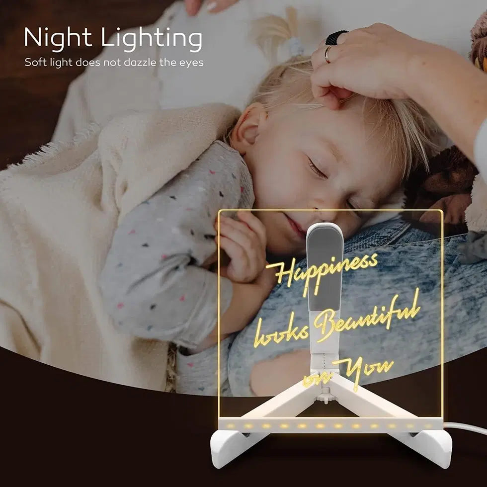 3D LED light glass acrylic writing pad with LED strips by 38011