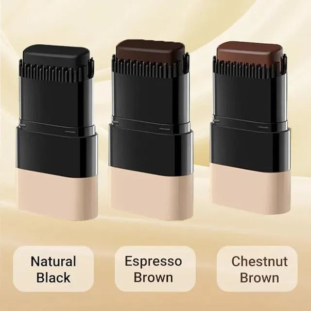 Gray hair dye stick with built-in comb from 18057, 2-in-1 touch-up hair dye and comb pack of 2, easy application for quick touch-ups.