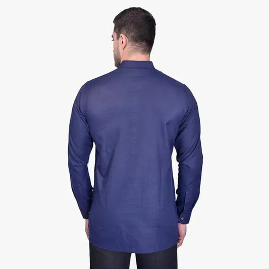 Men's Slim Fit Full Sleeve Cotton Short Kurta Pack of 1