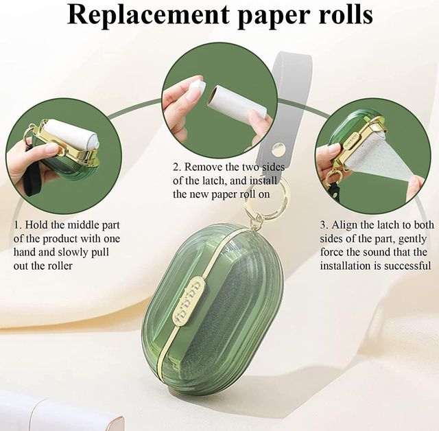 Double-sided travel lint shaver roller by 19333, compact portable shaver with double-sided blades for removing lint and fuzz.