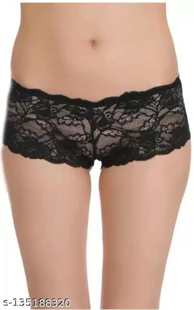 Net Briefs for Women (Black, XXXL)