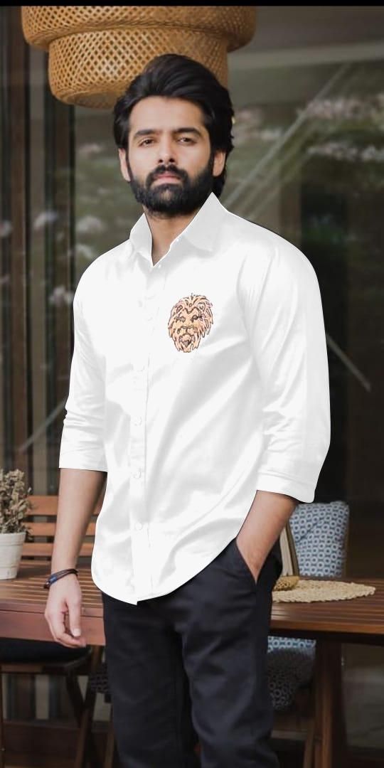 Men's casual cotton printed shirt with full sleeves, regular fit from Drpshippr's men's collection, featuring a stylish pattern.