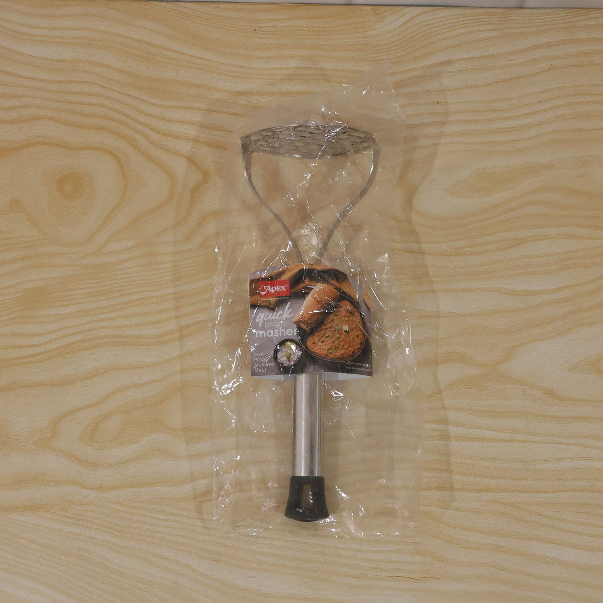 Wukusy Apex stainless steel potato masher and pav bhaji masher with grip handle
