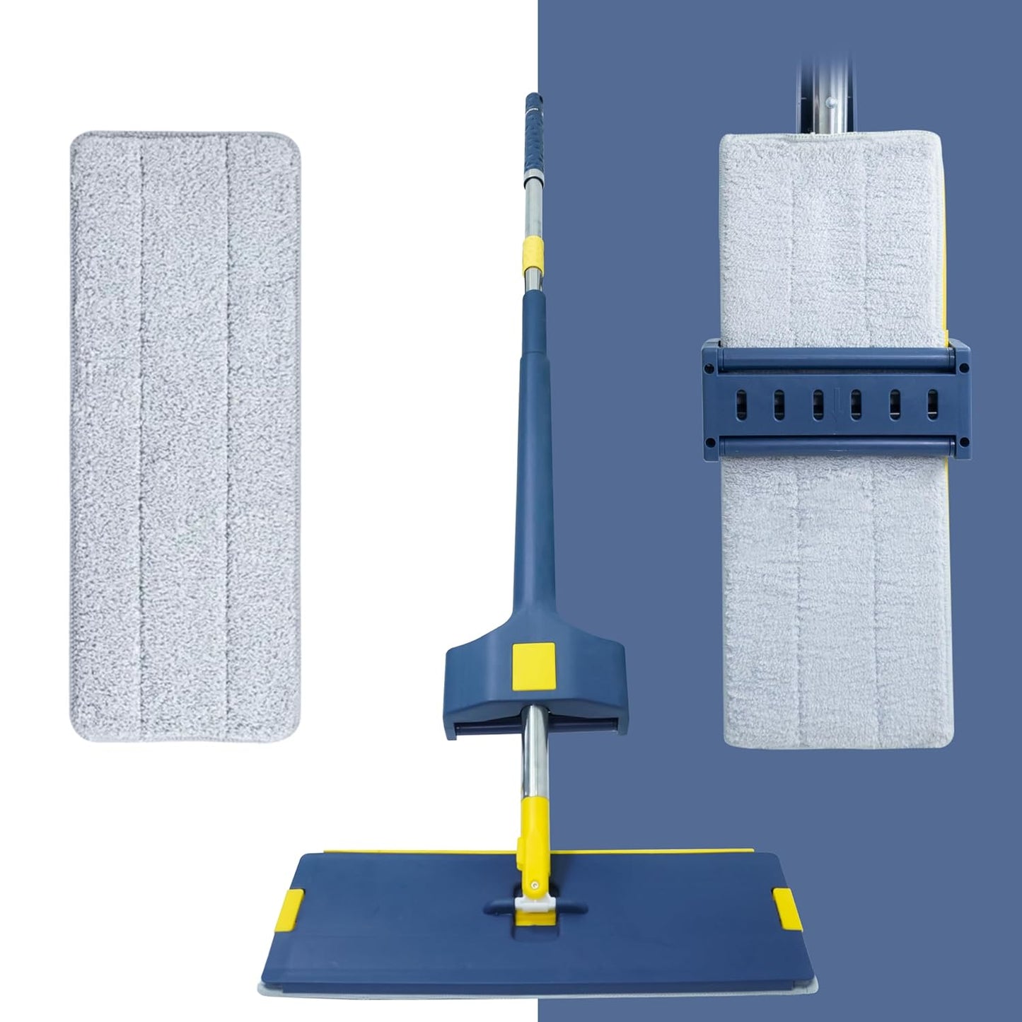 Seasons Microfiber Slider Squeeze Flat Mop, Blue