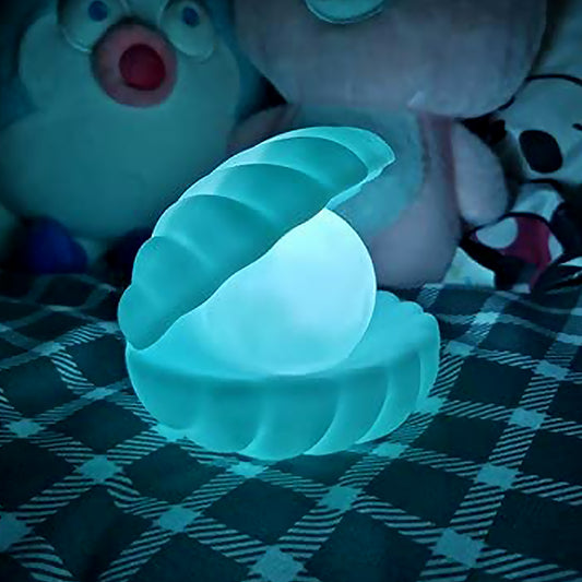 12716 Pearl Shell Night Lamp Decorate Desk Lights Nursery Toy Lamp Led Pearl Shell Night Lights For Bedroom Home (Small Battery Operated)